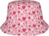 Cute Love Hearts Pattern Bucket Hat Summer Travel Beach Sun Hats Outdoor Hearts Cap For Women Men 011