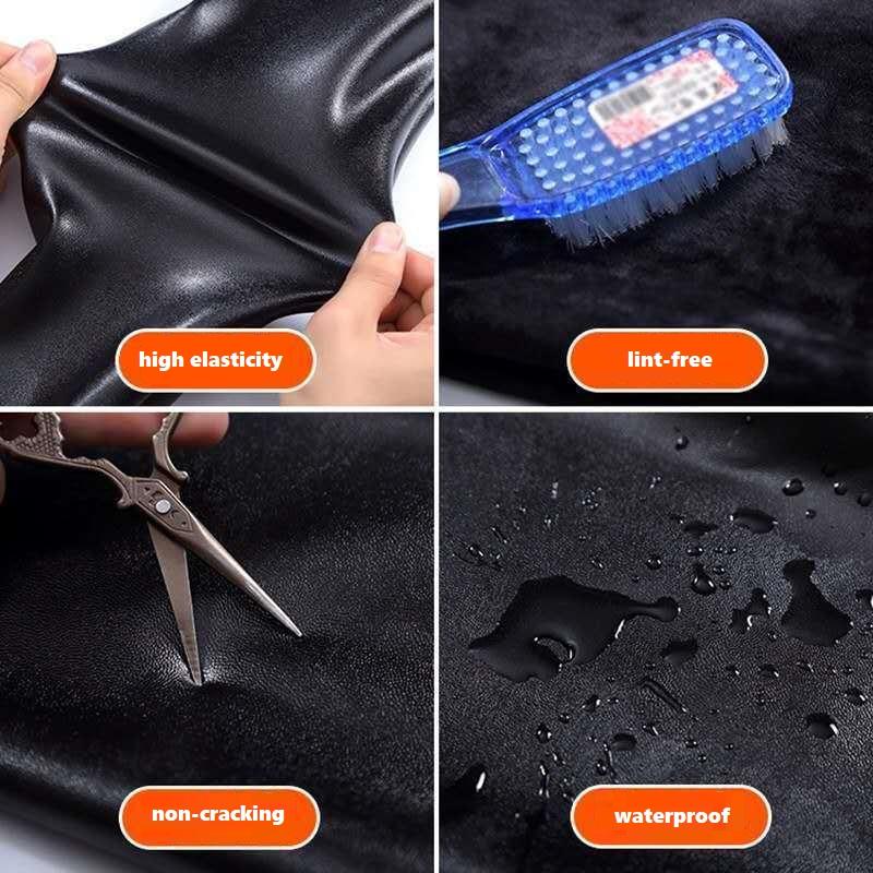 Damen-PU-Lederhose für den Winter, schmal geschnitten und warm