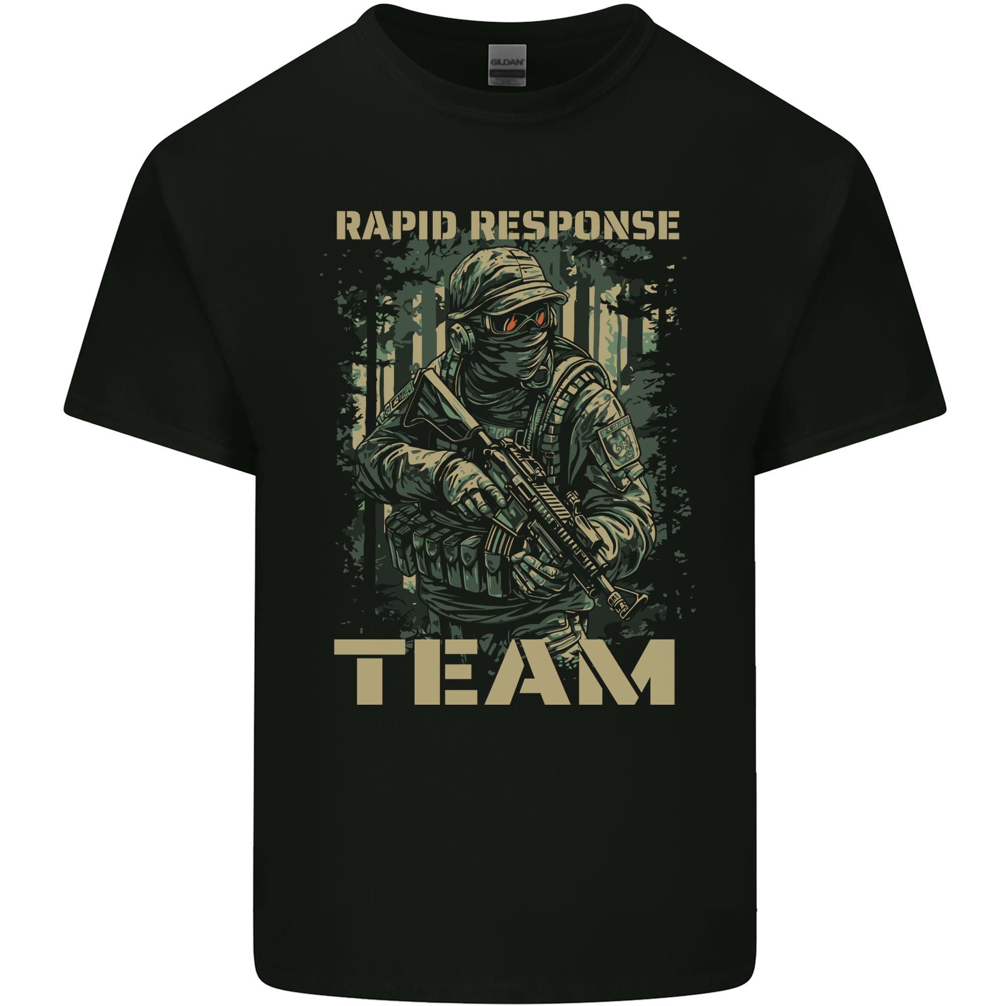 Rapid Response Team Special Forces Military Unisexs Light Cotton TShirt S