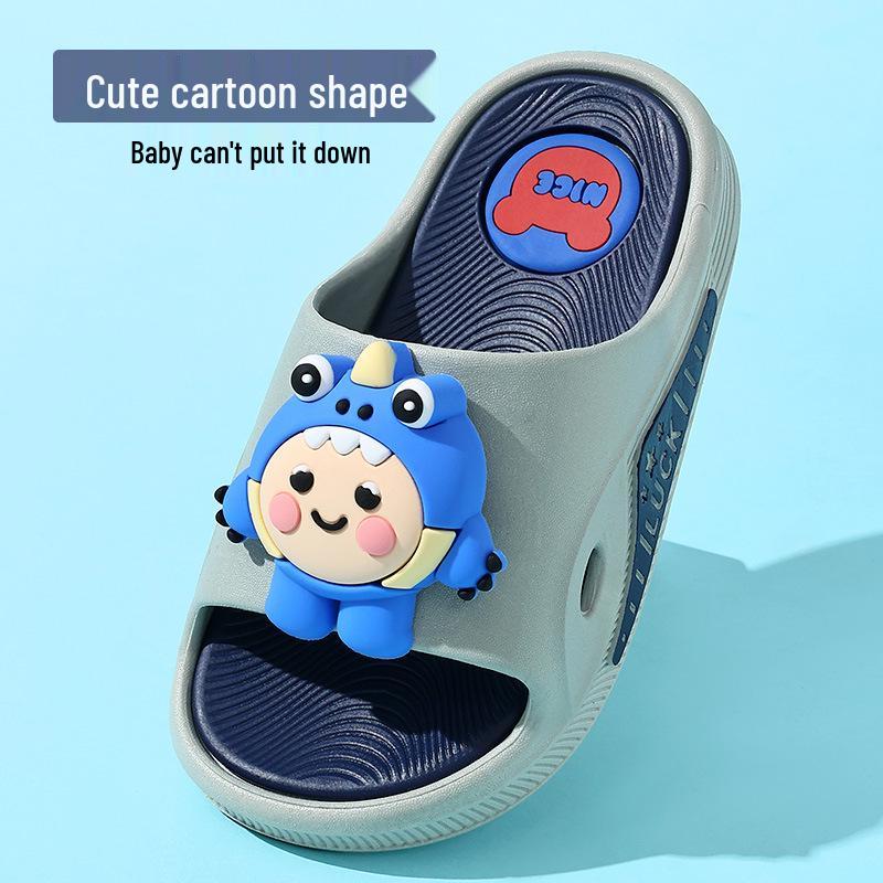 Cartoon Non-slip Soft Sole Slippers for Children & Adults - Summer & Home Use