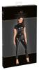 Noir - Sexy Glänzender Kurzarm-Jumpsuit Schwarz XL