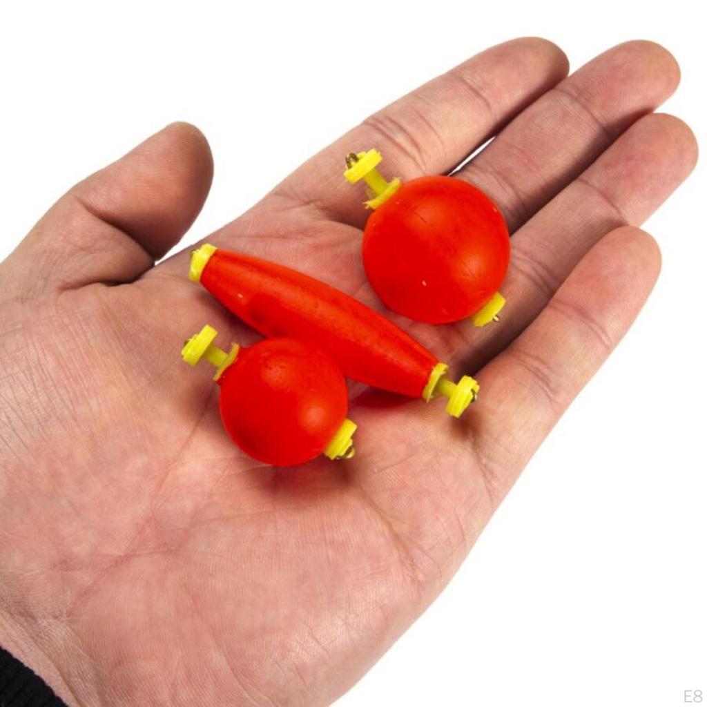 10pcs EVA Foam Floats Bobber Fishing with Connector Hooks Bobbers