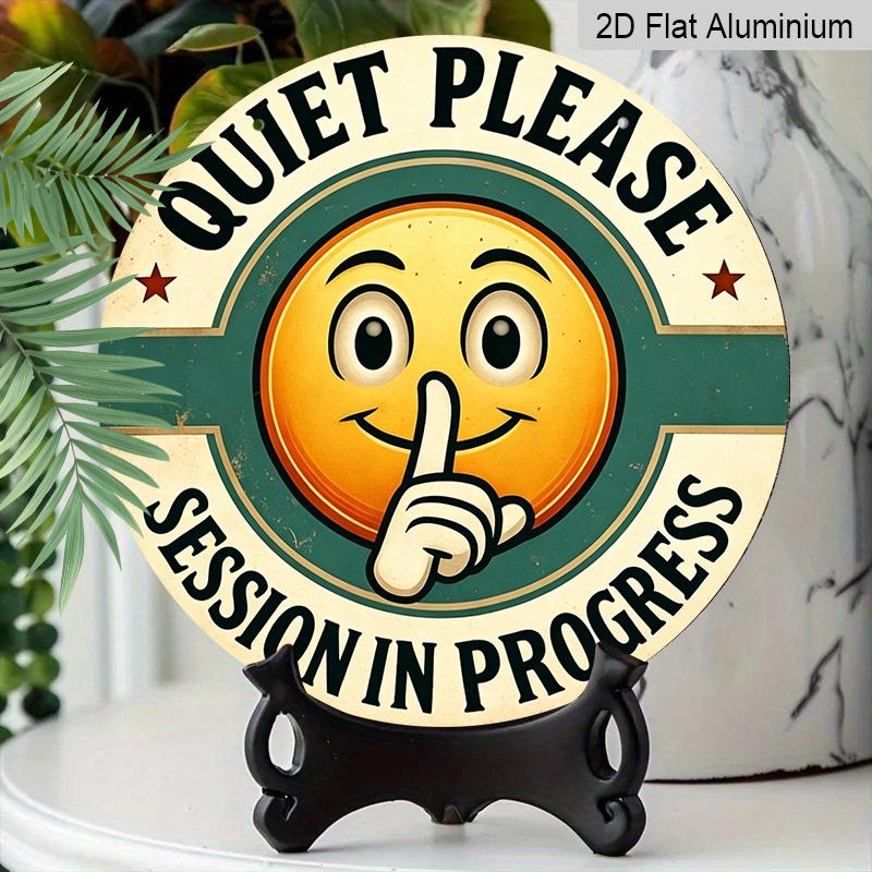 2D Flat Aluminum Retro-style "Do Not Disturb" Themed Wall Decoration. Available in Various Sizes. Suitable for Libraries, Living Rooms, Cafes