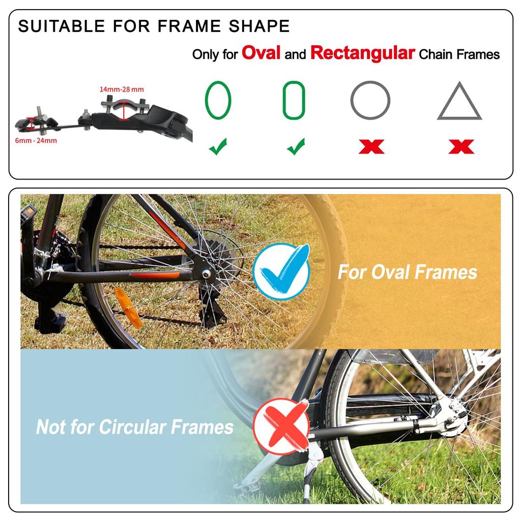 CYFIE Bicycle Kickstand Adjustable Length Compatible with inches 700C Side Stand Bike Aluminum Alloy Two Point Fixation Suitable for Road Bikes Easy