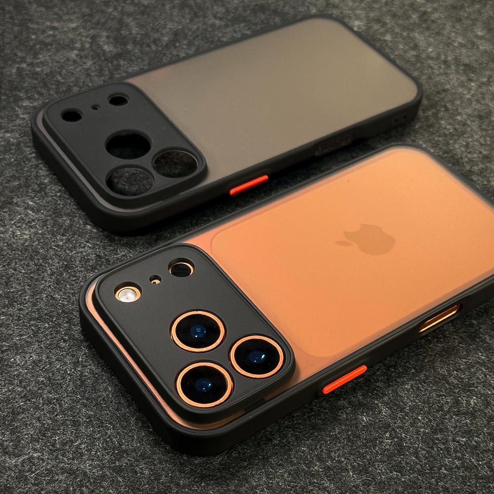 New transparent matte case for For Iphone 17 Air 16 1 14 Plus 13 12 11 Pro Max shock resistant soft edge hard shell back cover