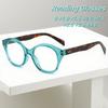 New Fashion Elliptical Frame HD Women's Presbyopia Glasses Retro Ultra Light Neutral Spring Leg Middle Aged Reading Glasses