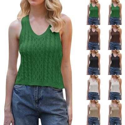 Women's Fashion Casual Daily Versatile Texture Slim Fit Summer Vest Top