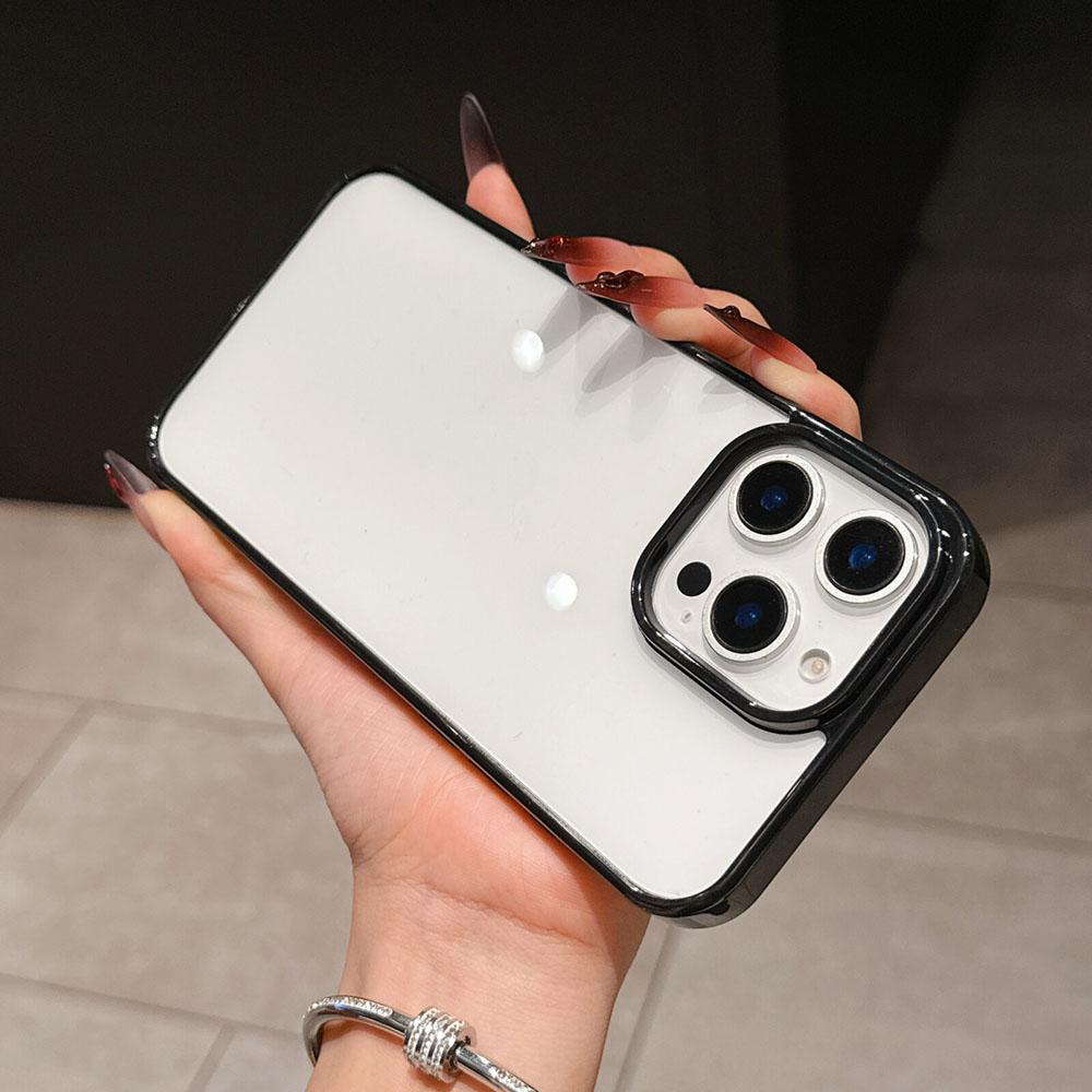 Luxury Candy Color Transparent Phone Case For iPhone 11 12 13 14 15 16 E Pro Max Plus Clear Acrylic Bumper Back Cases Cover