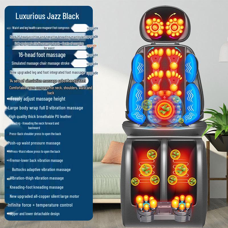 Full Body Multifunctional Electric Massage Cushion for Back, Waist, Legs, and Feet