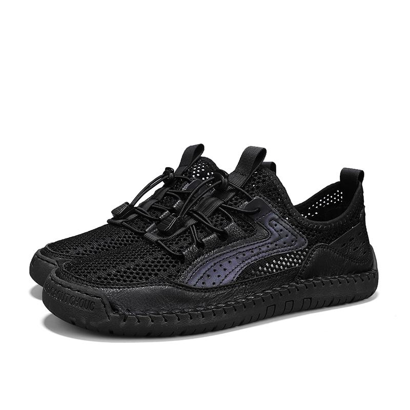 

Новые летние высококачественные модные светящиеся в темноте повседневные мужские туфли 46 размера, сетчатые перфорированные дышащие сандалии 46