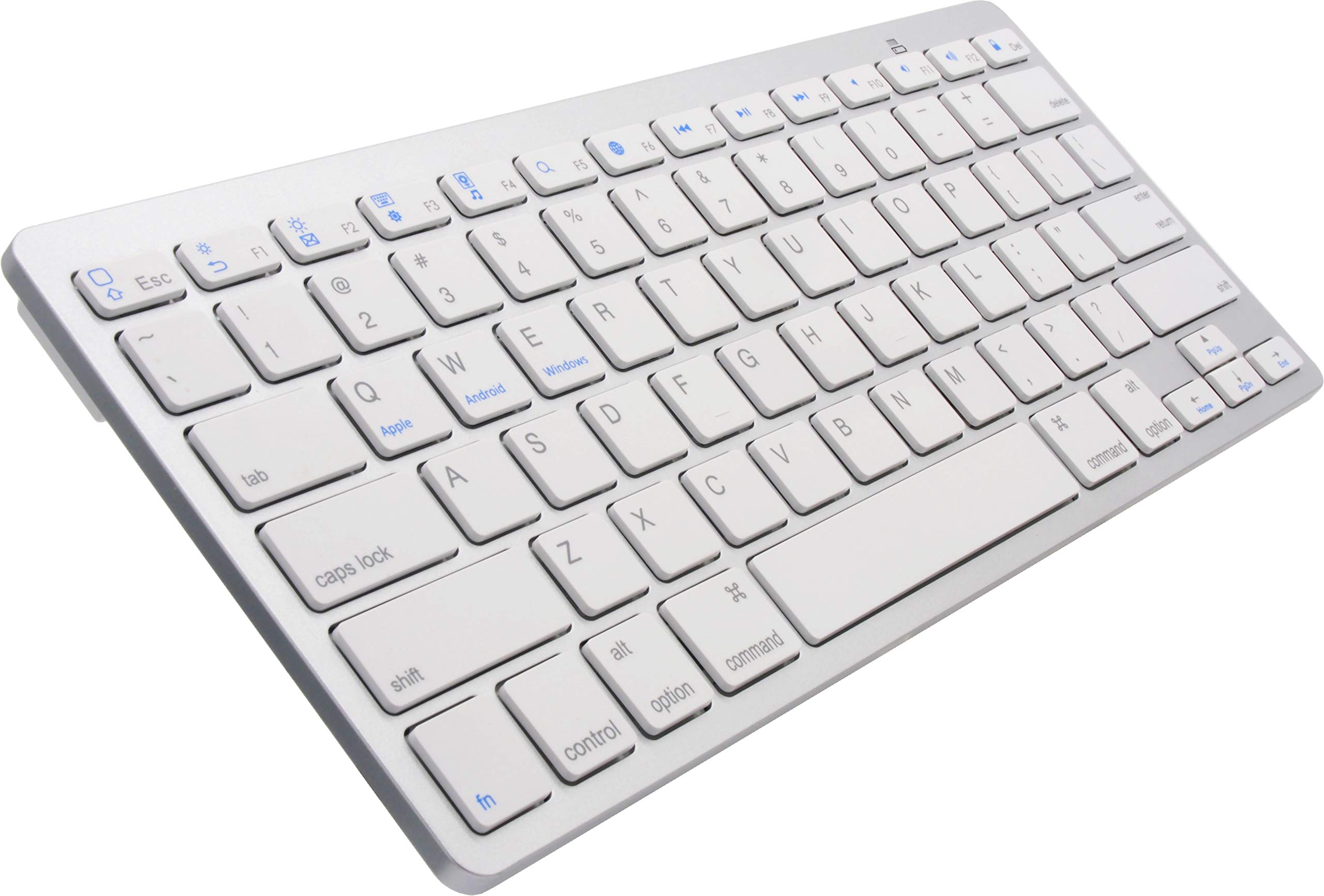 

Audiophile Wireless Bluetooth Keyboard, Slim, White, English Layout, iOS, Android, Mac, Windows