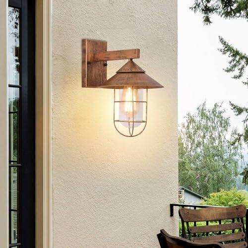 KAWELL Outdoor Porch Light, Entryway Light, Industrial and Antique Style, Indoor/Outdoor Use, Gate Post Light, Wall Mounted, Weatherproof, Garden Ligh
