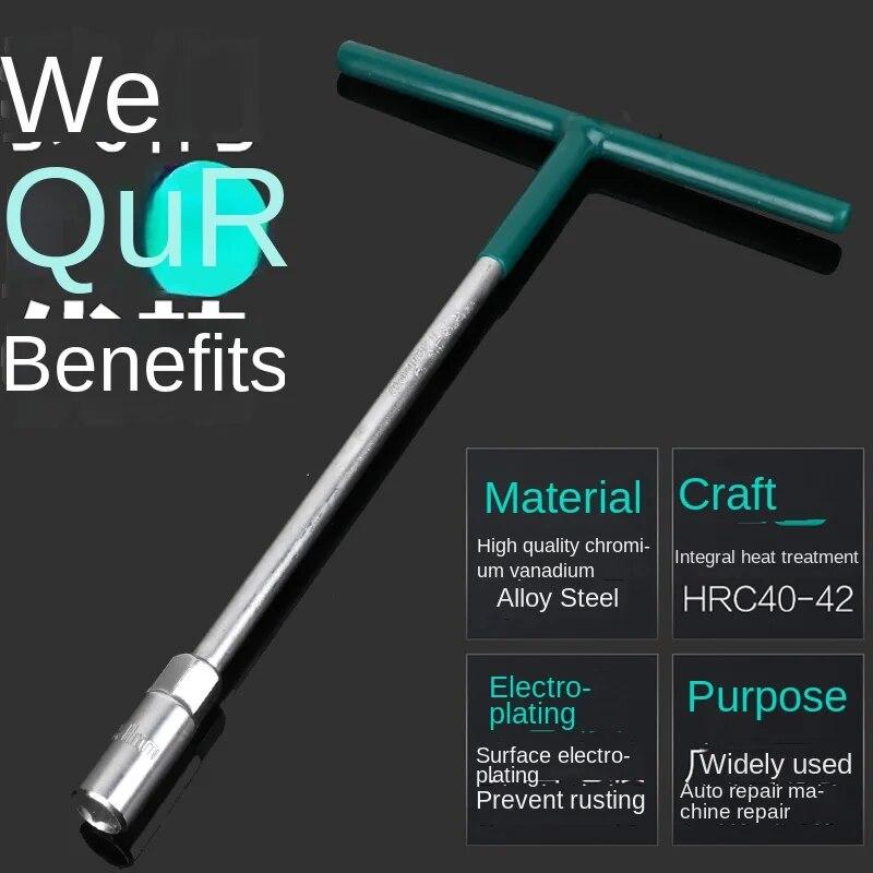 Socket Extension T-Shaped Wrench T-Shaped 6.35mm Hand Sleeve Strong Magnetic Hexagonal Screwdriver T Shape Connecting Rod