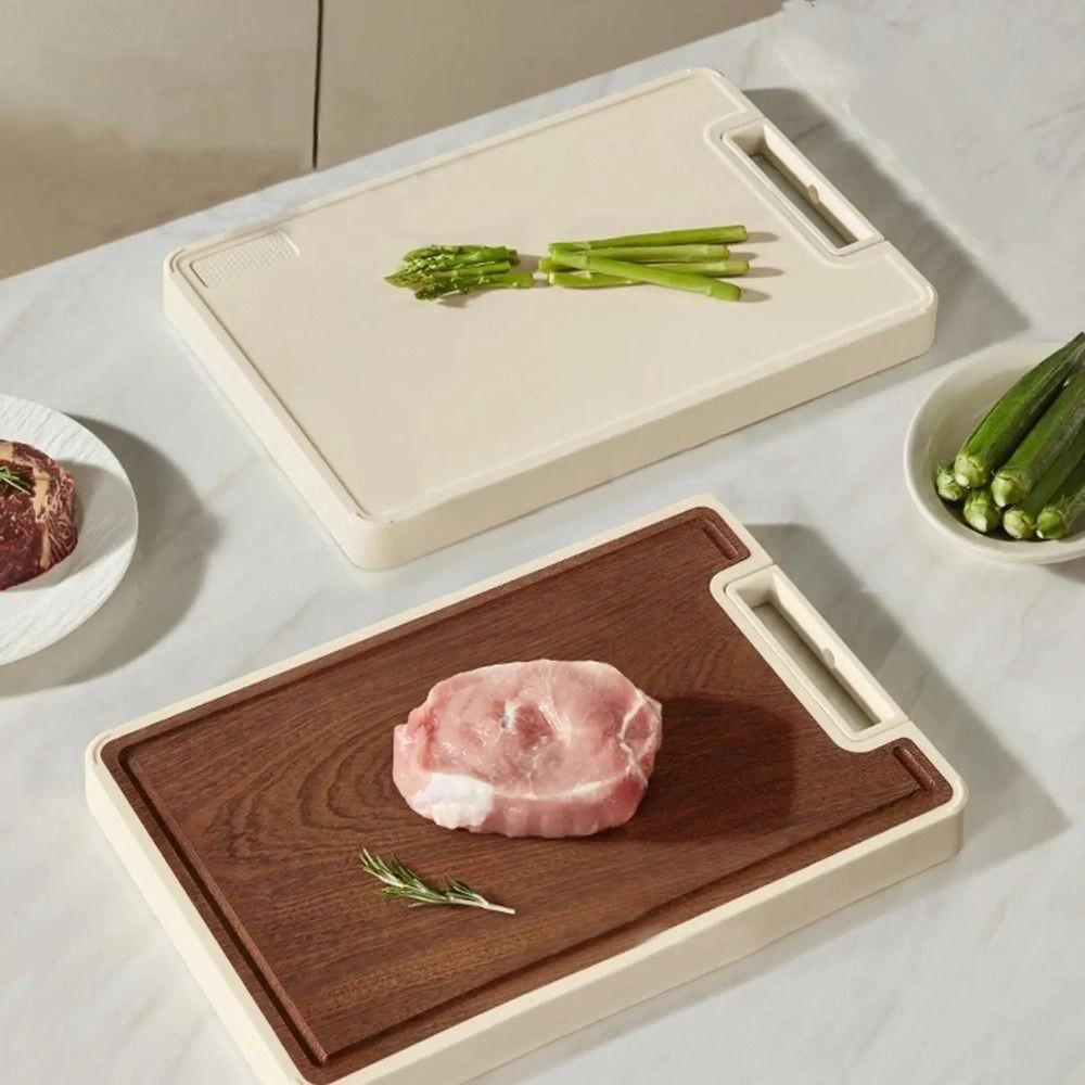 Anti-Bacterial Wood Chopping Board Anti-Slip Kitchen Chopping Block  Meat Cutting