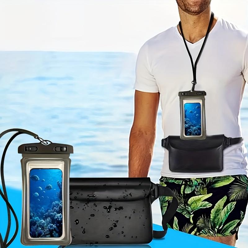Waterproof 2 In 1 Waist Bag Phone Pouch Set Adjustable Clear Beach Bag Swimming Snorkeling Kayaking Water Parks Phones Valuable