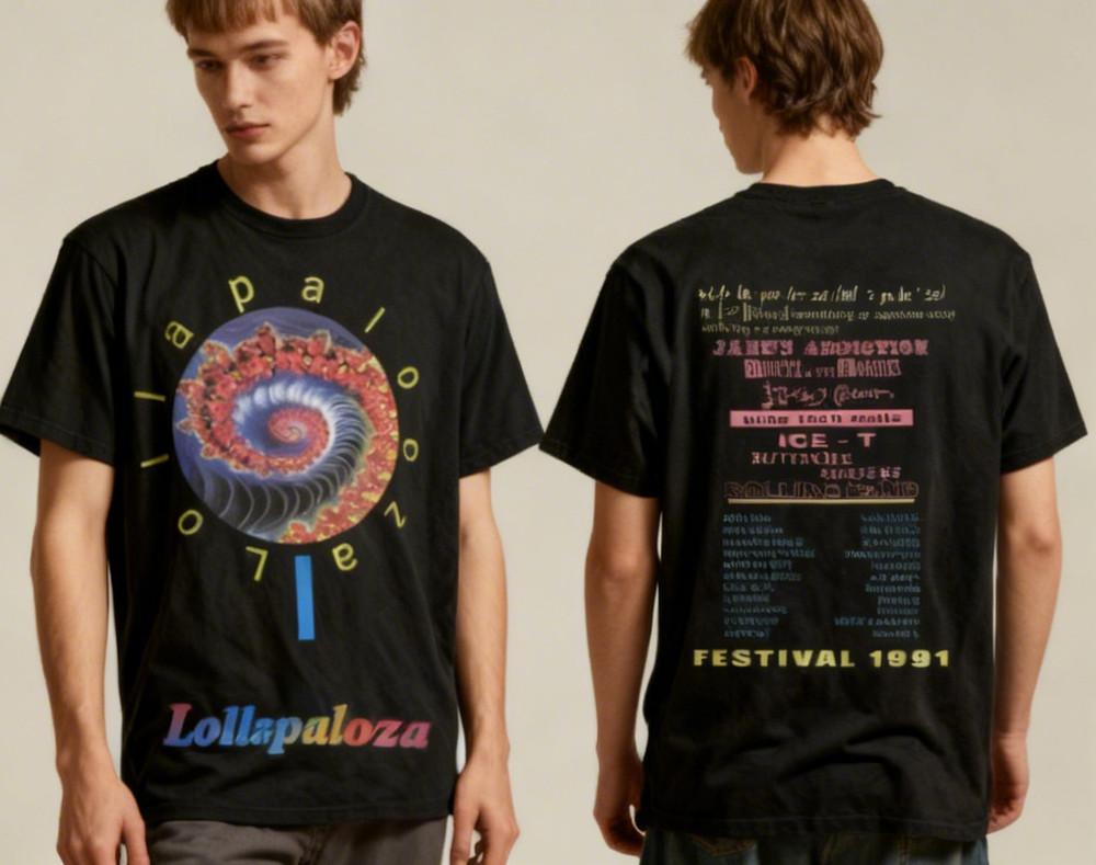 1991 Lollapalooza Tour Double Side T Shirt Full Size S5XL NWT Unisex T-Shirt L