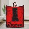 The Black Phone Horror Movie Blankets  Decorative Flannel Throw Blanket For Home Decor Soft Warm Design Quality Bedspread Gift