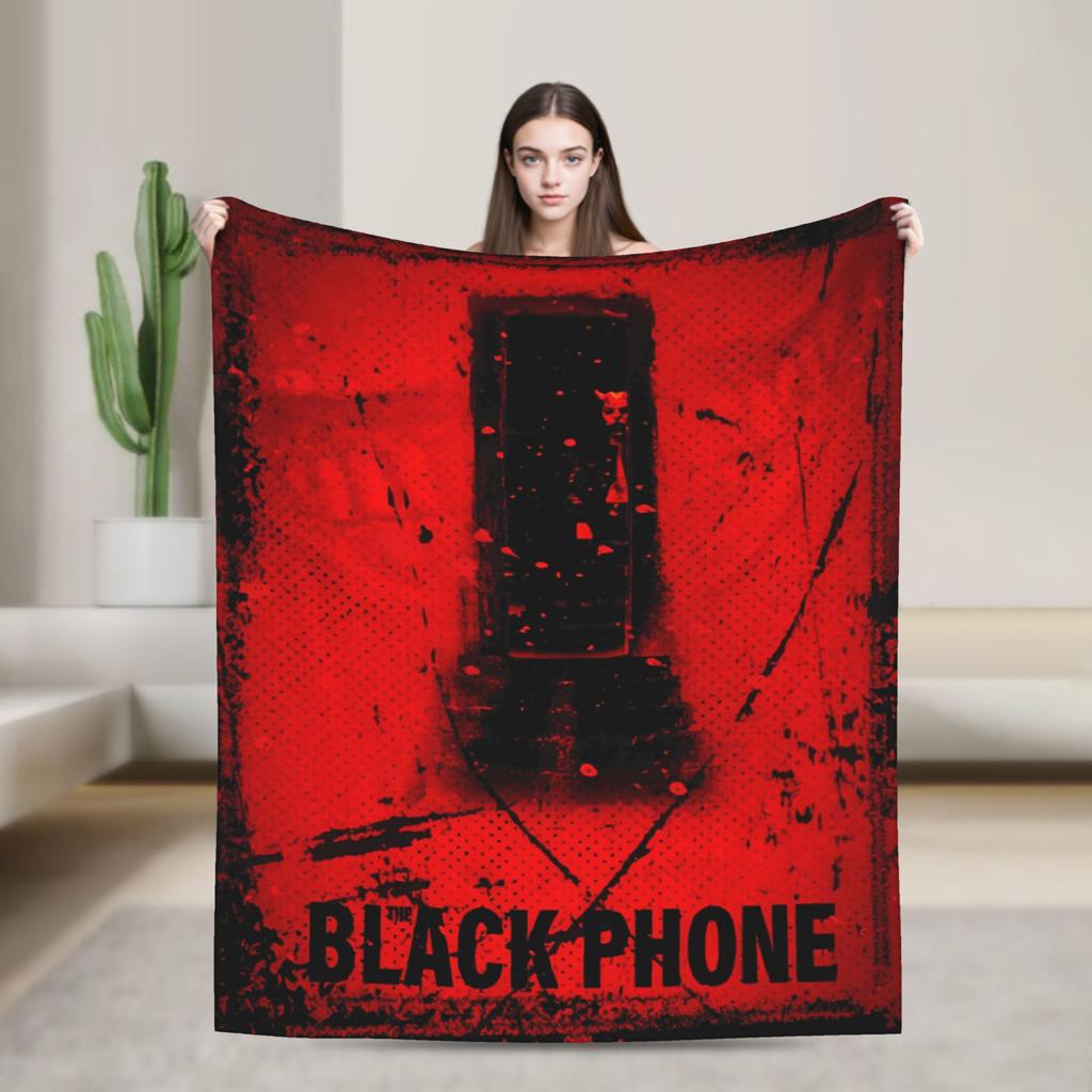 The Black Phone Horror Movie Blankets Decorative Flannel Throw Blanket For Home Decor Soft Warm Design Quality Bedspread Gift