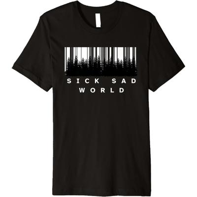 Sick Sad World Inscription Premium T-Shirt(1)