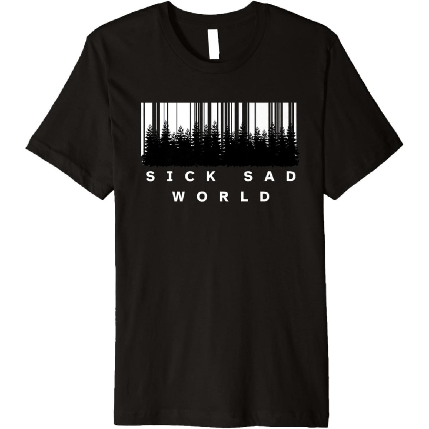 Премиум-футболка с надписью Sick Sad World(1) S
