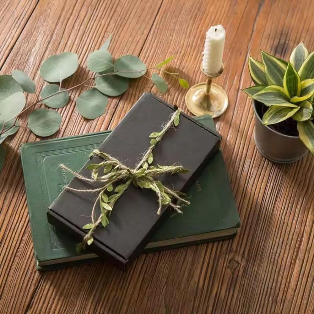 10M/Roll Boho Style Burlap Leaf Ribbon Natural Jute Rope Vine Simulation Vine  Gift Decoration