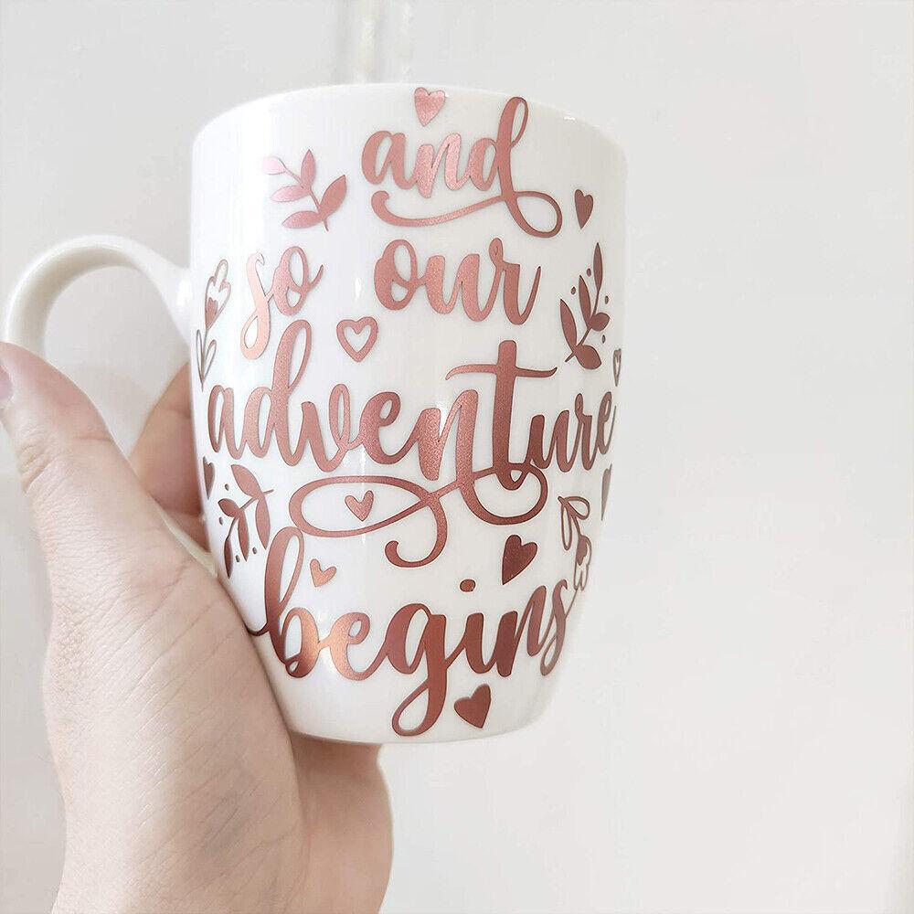 12x39 Inch Metallic Adhesive Vinyl Sheet - 8 Assorted Colors for Cut Cameo Silhouette Cutters 3D Car Mug Decal DIY Craft Sticker