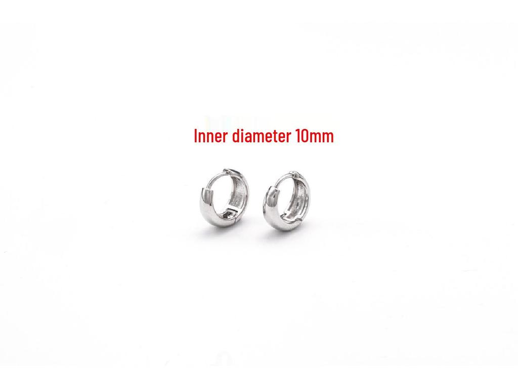 Orecchini a clip in rame color argento placcato oro 14k a forma di cerchio - Orecchini di alta qualità