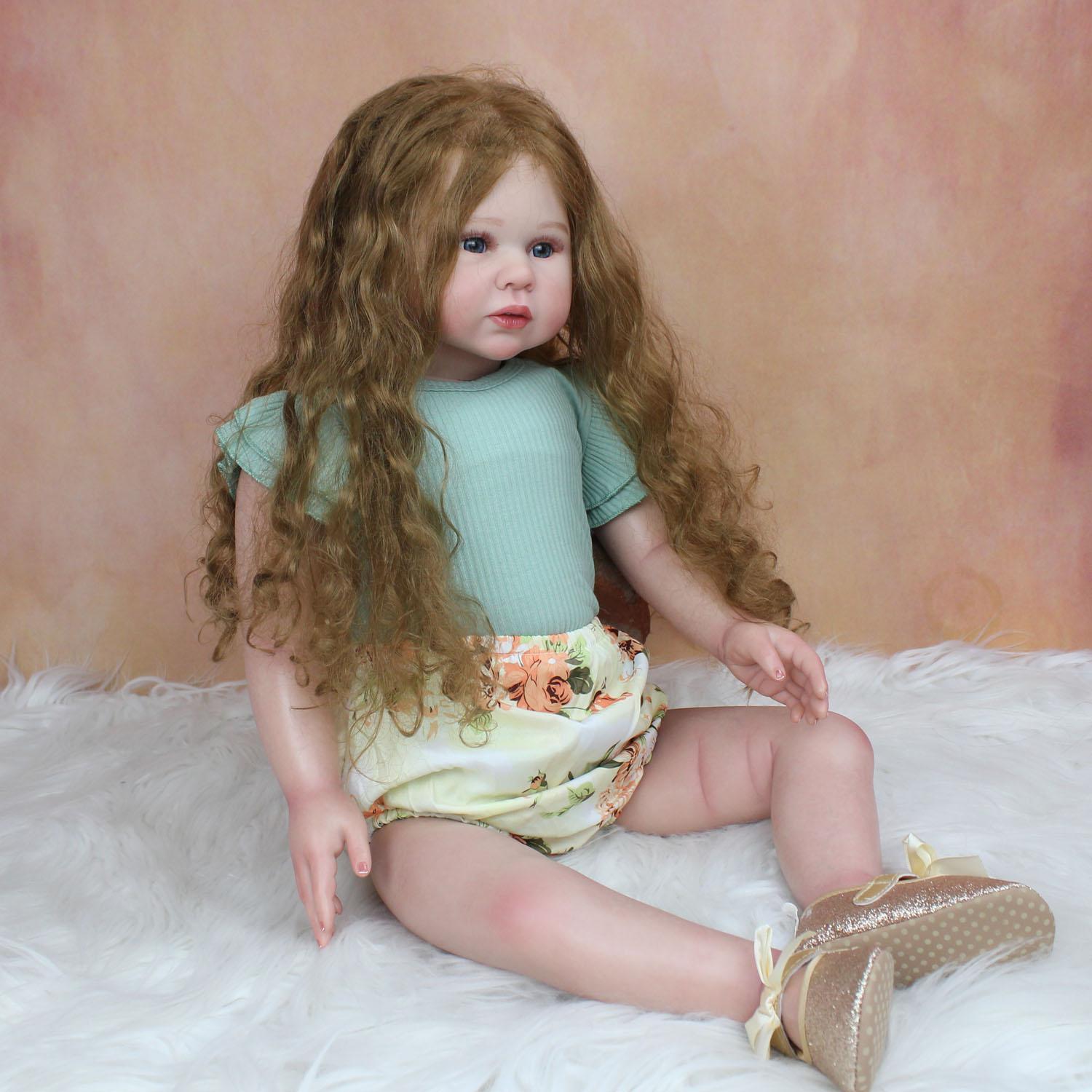 BZDOLL 70 см 3D краска кожа мягкая силиконовая кукла реборн для маленьких девочек игрушка — фото 4