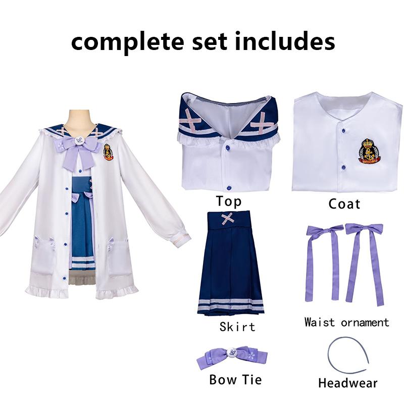 Anime character cosplay costumes, anime cosplay costumes, women s sailor JK uniforms, Halloween party costumes S белый