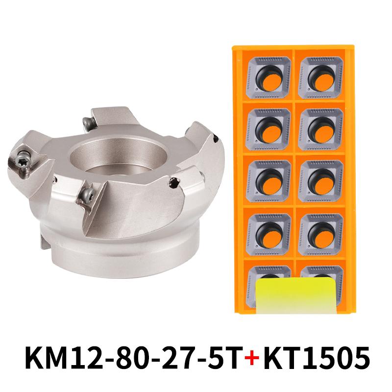 KM12 45degree Cutting Adapter 50/63/80/100mm Indexable Solid Carbide Insert SEKT1204 CNC Lathe Machine Face Milling Cutter Head