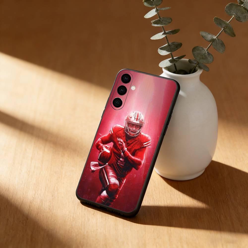 J-Justin Fields 1 Wallpaper Phone Case For Samsung Galaxy A20,21s,22,31,32,52,53,72,73,80,91 Soft Black Shell