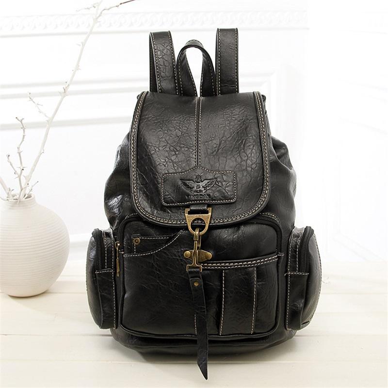 Retro Backpack For Women Stylish Trendy Hook Design Female School Bag Perfect For Students And Daily Use Comfortable Double Shoulder Bag
