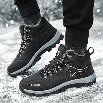 45 Übergröße Herrenschuhe Winter High-Top Samt Thermische Baumwollschuhe Herren Freizeit Sport Wandern Outdoor Wanderschuhe