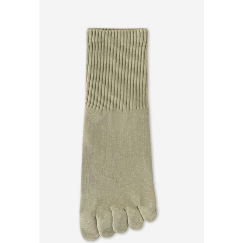 Women's Spring Five-finger Socks, Solid Color Sweat-absorbing Mid-calf Cotton Socks, Boneless Sewn Anti-pilling Toe Separation Socks