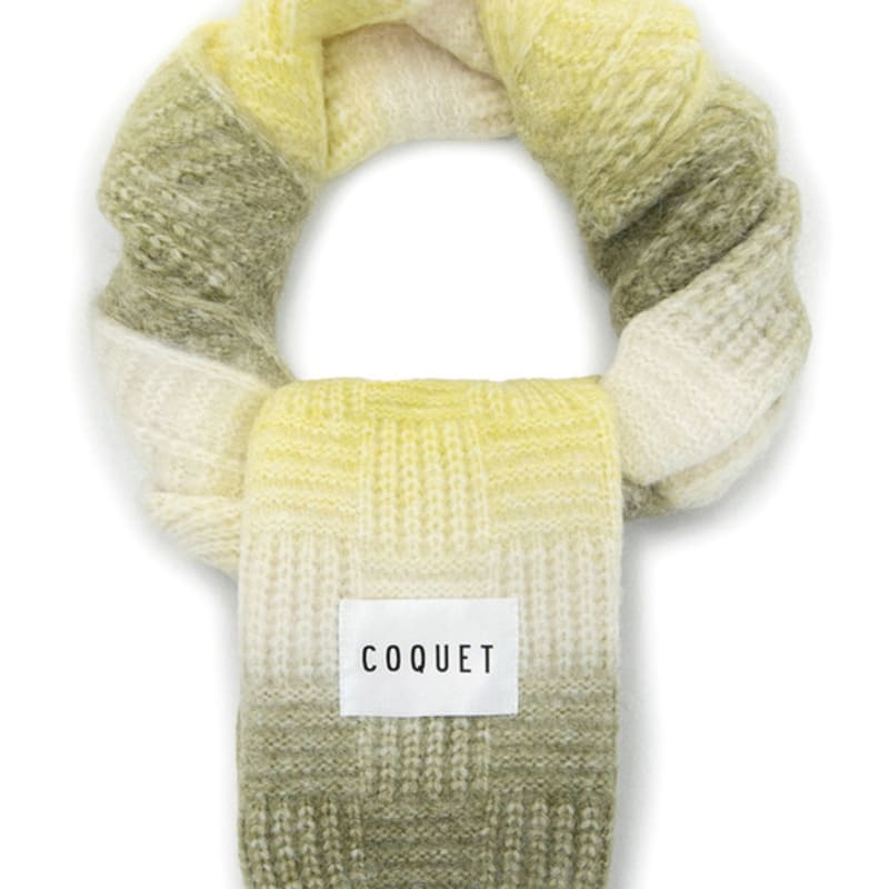 COQUET GRADATION KNIT long MUFFLER SOFT YELLOW