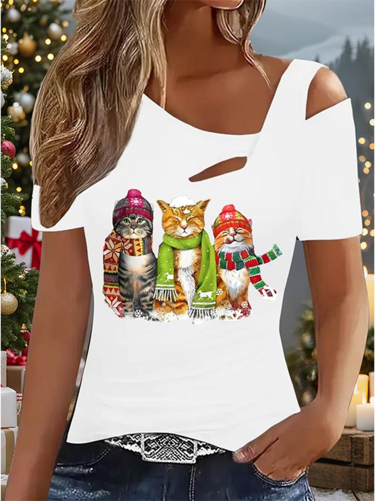 Women's New Casual Top Christmas Halloween Christmas Gift Tops Shirt Blouse
