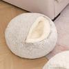Pet Supplies Semi-enclosed Warm Plush Shell Nest Winter Semi-enclosed Dog Nest Cat Nest Mat Removable and Washable Round Nest Pet Bed