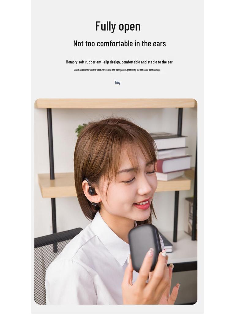 Model V28 Wireless Bone Conduction Ear-Hook Headphones with Long Battery Life 