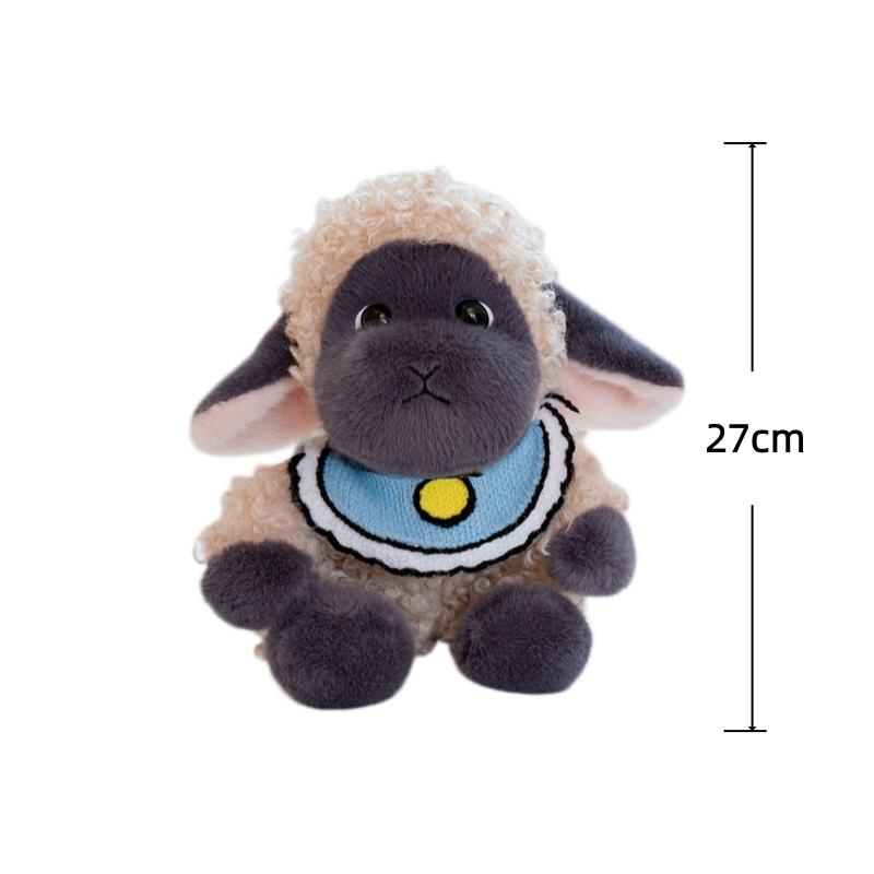 Cute Sheep Plush Toys 17/27Cm Lamb Stuffed Doll Kawaii Room Decor Toys Keychain Backpack Pendant Car Key Holder Birthday Gifts