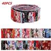 40Pcs Jelly Roll Strips for Patchwork Sewing Quilting Material Wrapping Cloth Japanese DIY Craft Fabric Cotton Fabric