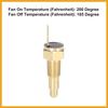 Universal Engine Cooling Fan Temperature Thermo Sensor Switch 1/8" NPT 200 Degree On 185 Degree Off Replacement