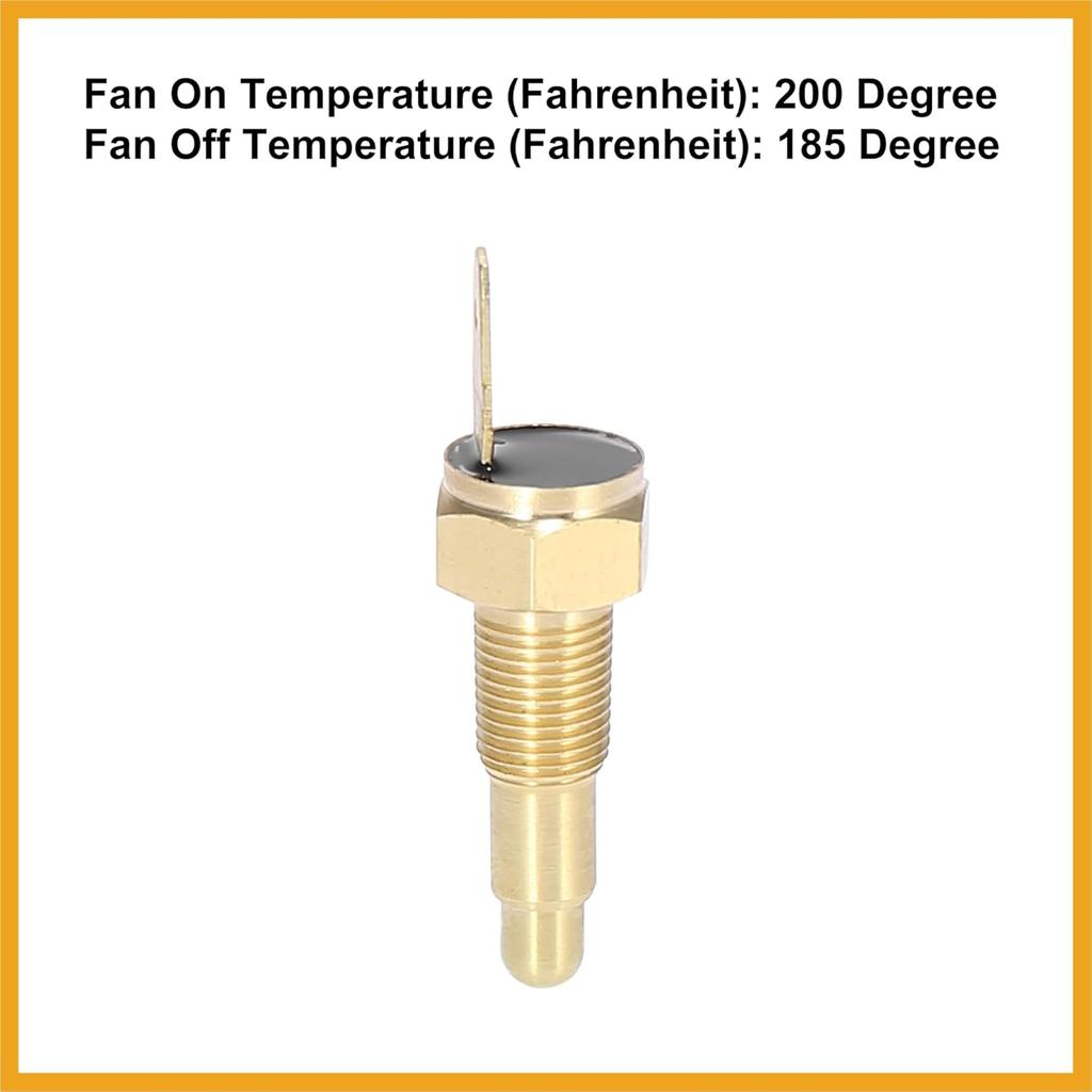 Universal Engine Cooling Fan Temperature Thermo Sensor Switch 1/8" NPT 200 Degree On 185 Degree Off Replacement
