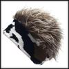 Wig Knitted Animal Knit CZ698 [White Fang] Hat, Hat, Cap, Unique, Men's, Women's, (Dark Brown)