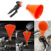Engine Refueling Funnel with Adjustable Width Holdings Clamps Oil Filling Funnel