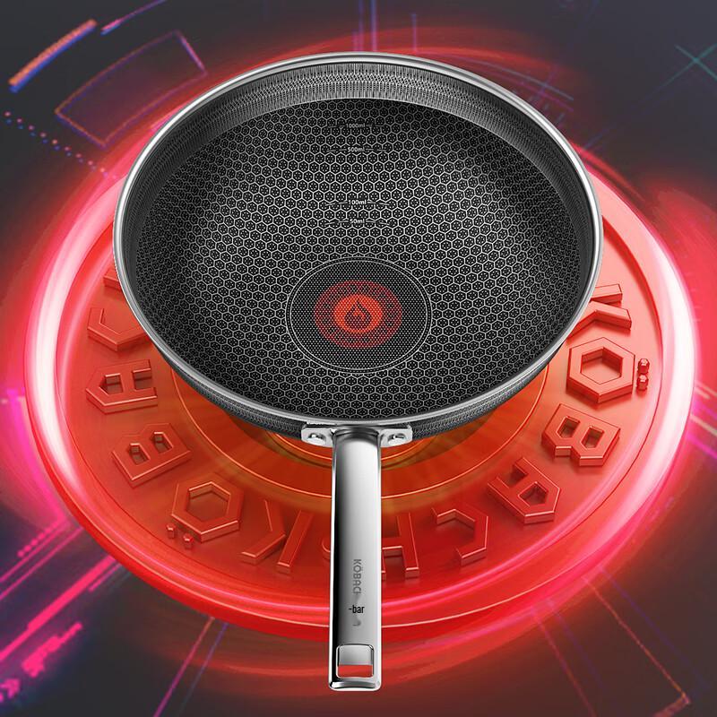 Kangbahe KGH-C32A Red Dot Honeycomb Stainless Steel Wok