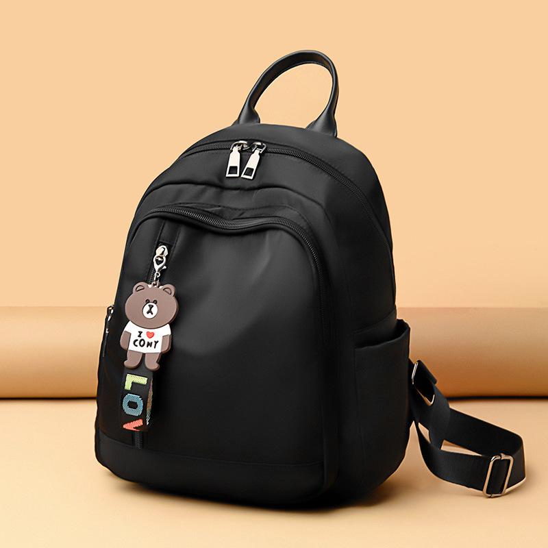 Backpack Women's Versatile Simple Casual Light Commuter Waterproof Travel Oxford Cloth Backpack Women's 2024 New Fashion