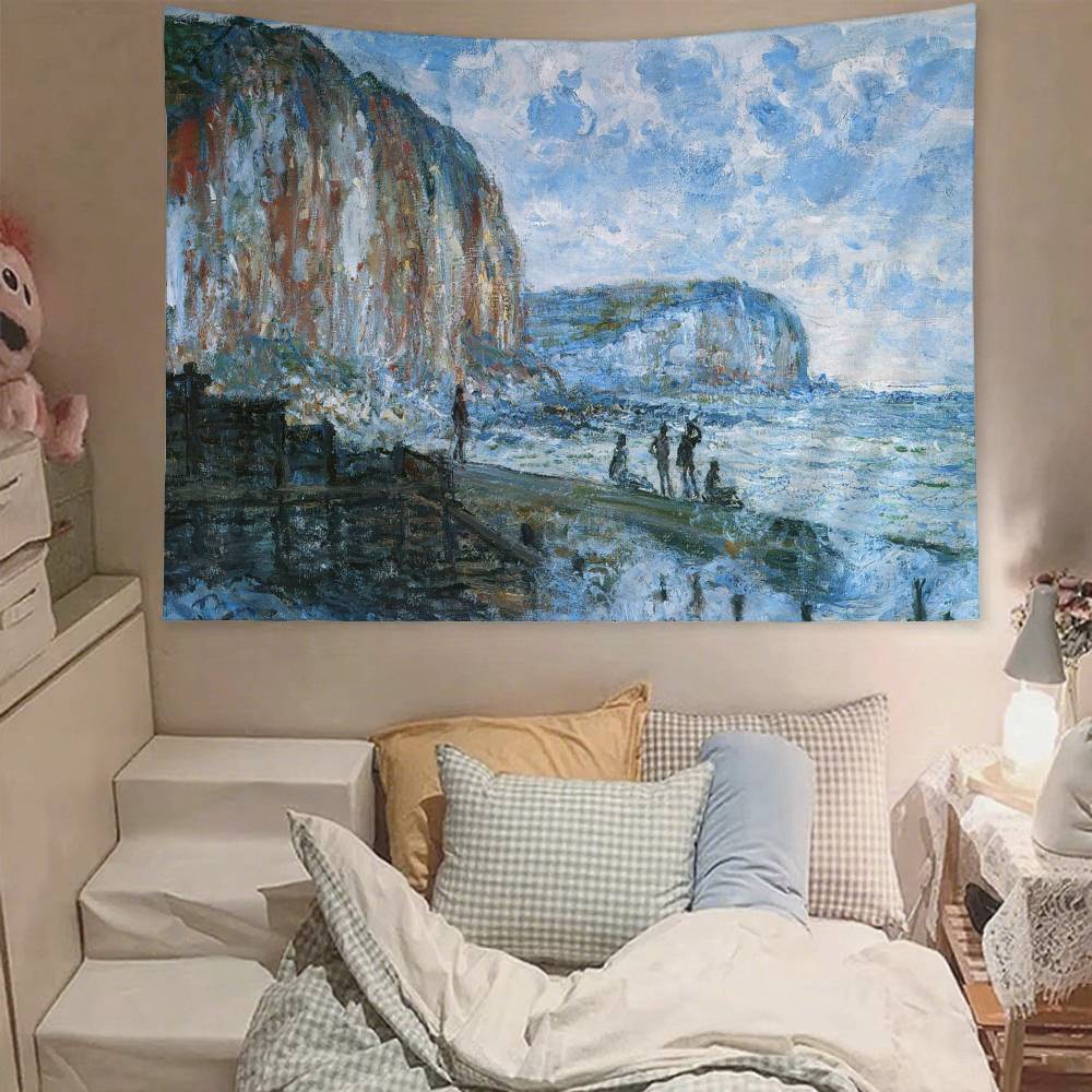 Claude Monet Tapestry Wall Hanging Tapestry Art Deco Blanket Curtain Hanging At Home Bedroom Living Room Decor