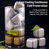 Ti Whiskey Stones Set Reusable Ti Metal Ice Cubes Non-Melting Refreezable Chilling Rocks for