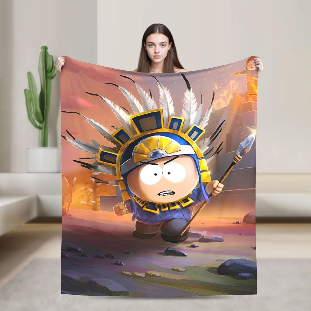 South Parks Flannel Blanket Autumn  Soft Warm Bedding Throws for Child Couch Chair Funny Bedspread Sofa Bed Cover