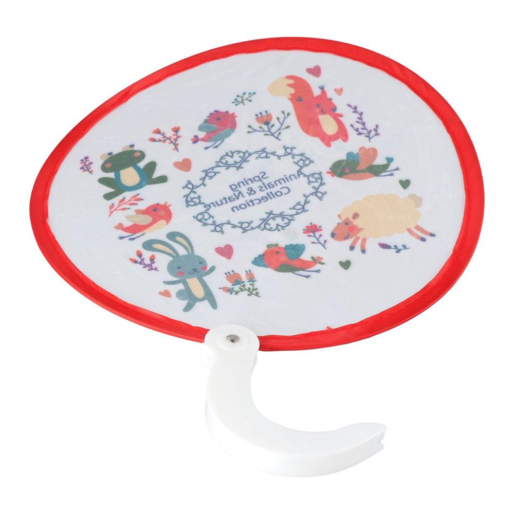 1 pcs Handheld Pocket Size Cooling Fans Collapsible Party Favor Round Fan Home Decor Foldable Fan